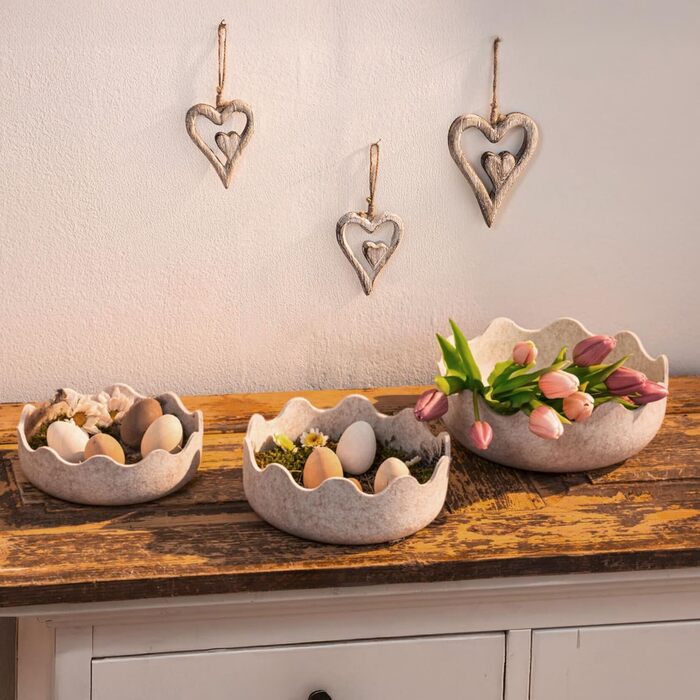 Миска из фетра 3 шт "Пасхальное яйцо" Dekoleidenschaft
