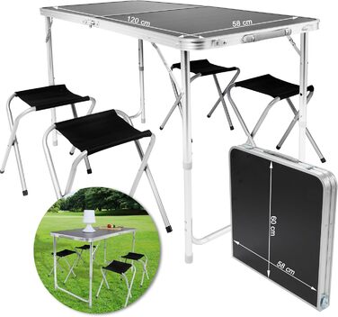 Складний багатофункціональний кемпінговий стіл 120 х 60 см GOODS+GADGETS