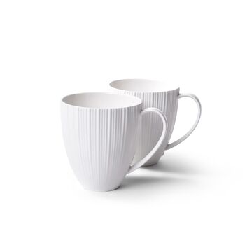 Комплект из двух кружек Fissman ELEGANCE WHITE фарфор 400 мл (9353)