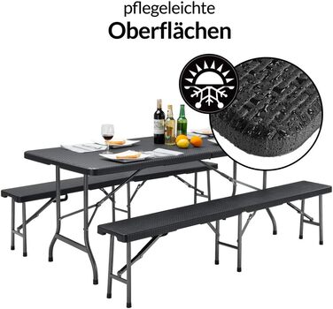 Стіл для кемпінгу 183 х 76 х 74 см Casaria