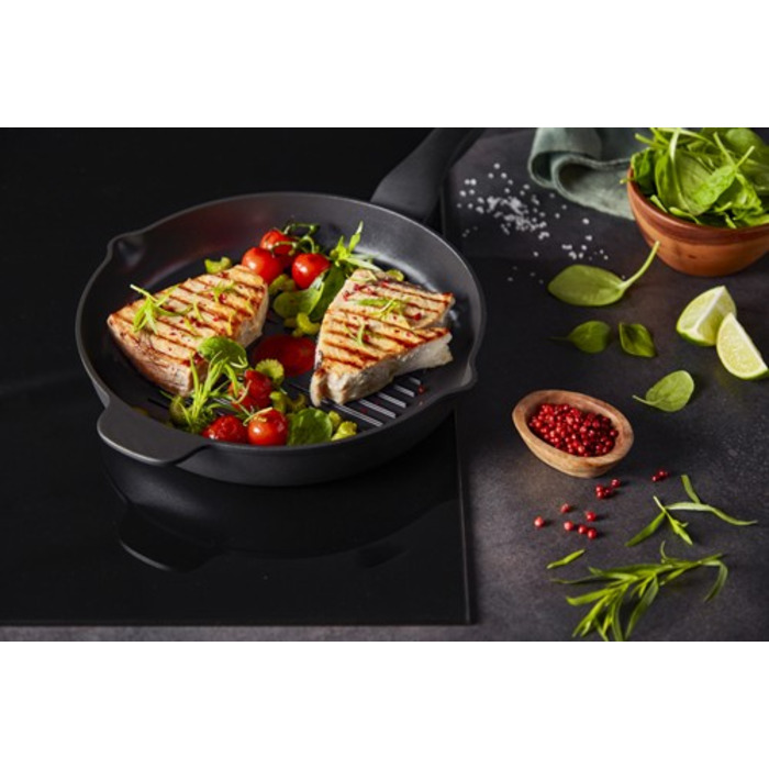 Tefal Сковорода гриль Unlimited, 26см, алюминий, черный