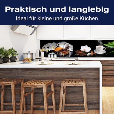 Кухонный фартук защита от брызг 180 х 60 см wandmotiv24