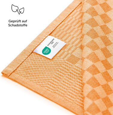 Кухонні рушники бавовняні 50 x 70 см, набір 10 предметів, помаранчеві Blumtal