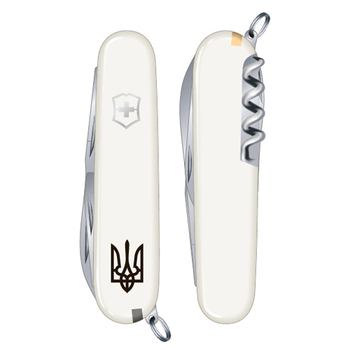 Ніж Victorinox Spartan Ukraine 91мм/12функ/біл /Тризуб.чорн.