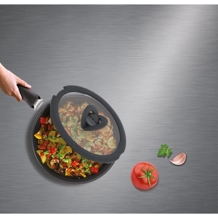 Tefal Кришка скляна Ingenio 22 см , скло, силікон