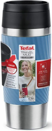 Tefal Термочашка Travel Mug Classic Twist, 360мл, нержавіюча сталь, блакитний