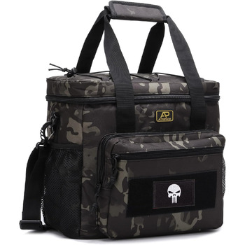 Тактична ланч-сумка для чоловіків 12,3 л чорний камуфляж Bunnychic