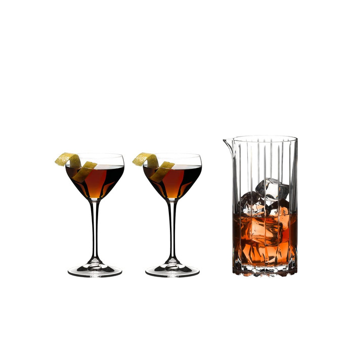Набір келихів Riedel Double Rocks (2 шт.) для коктейлів та міцних напоїв, кришталь, придатні для мийки в посудомийній машині - 6417/07 (Келих для змішування набір Nick & Nora)