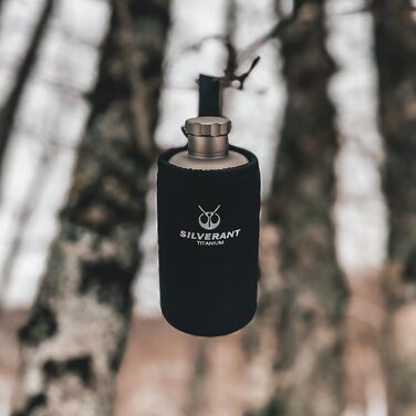 Серебряная бутылка для воды с термоизоляцией 400 мл SILVERANT