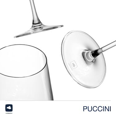 Келихи для рислінгу LEONARDO HOME PUCCINI (набір з 6 шт.) Келихи для вина, стійкі до подряпин (400 мл) Можна мити в посудомийній машині та довговічні Вічні келихи для білого вина Сучасний дизайн Келих для рислінгу Puccini 069540 6 келихів (келих для рислі