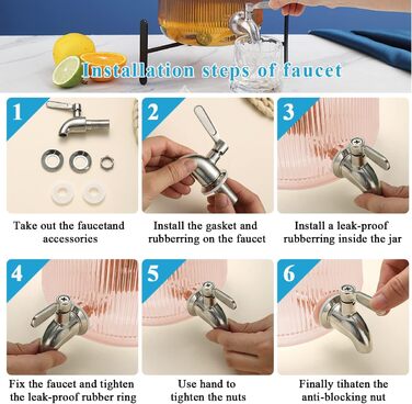 Стеклянный диспенсер для напитков 4 л Berglander