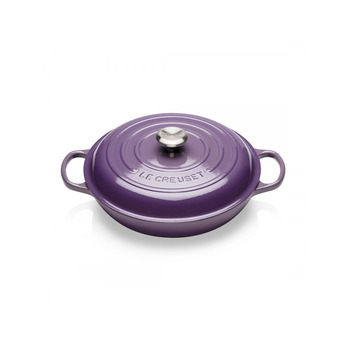 Сковорода-жаровня чугунная с крышкой 30 см, фиолетовая Ultra Violet Le Creuset