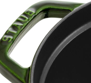 Чавунна жаровня/кокотниця STAUB, овальна 6,7 л, (31 см, базилік/зелений)