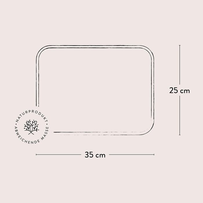 Обробна дошка з оливкового дерева 35 х 25 см das Olivenholzbrett