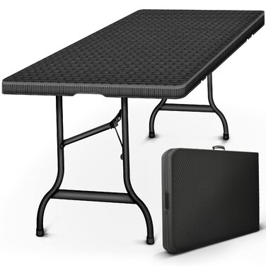 Складной стол 180x75 см антрацит tillvex