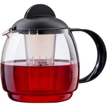 Чайник заварочный стеклянный 1,8 л с фильтром для чая Vialex