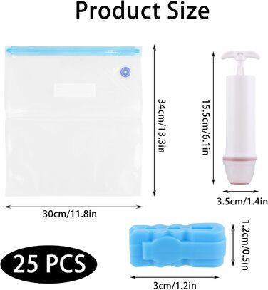 Вакуумные пакеты 25 пакетов 30 x 34 см AKOLAFE