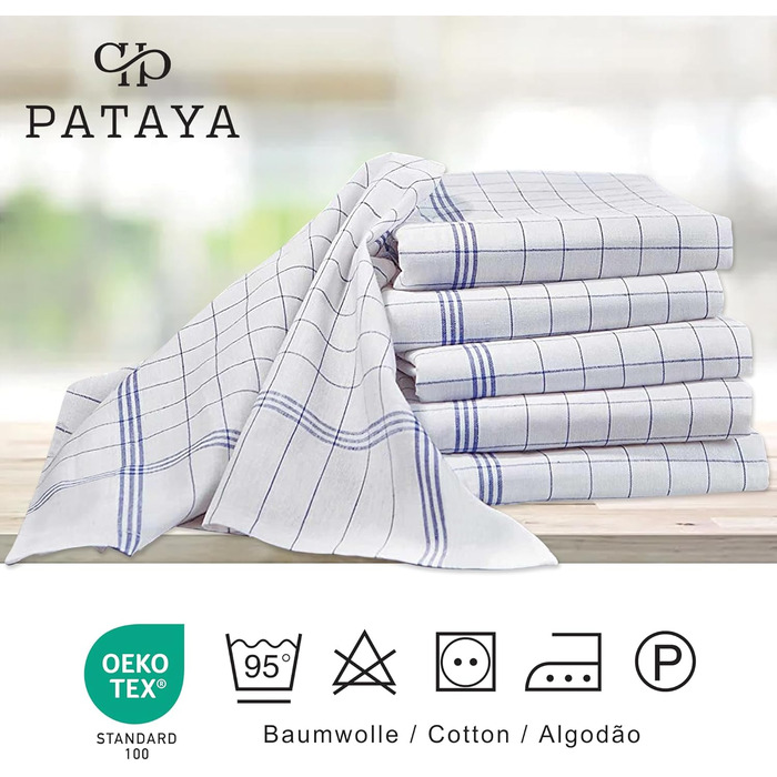 Набір з 10 кухонних рушників 50 x 70 см, синій Pataya