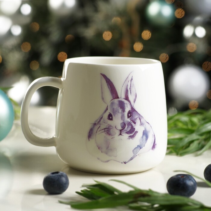 Кружка Fissman PROVENCE RABBIT 400 мл фарфора (13956)