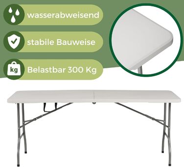 Розкладний стіл для кемпінгу білий ALBATROS