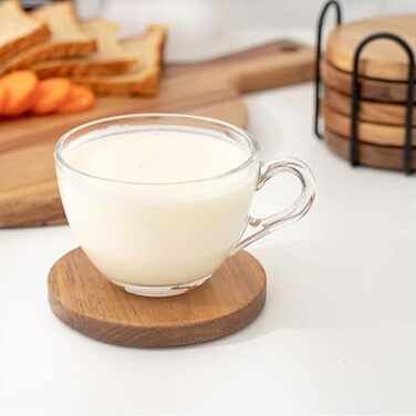 Підставки під склянки з акації 6 шт WLWNWFT