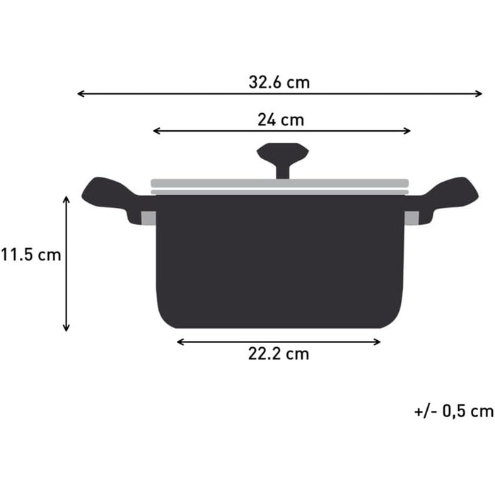 Кастрюля 5 л из нержавеющей стали со стеклянной крышкой 24 см Duetto+ Tefal