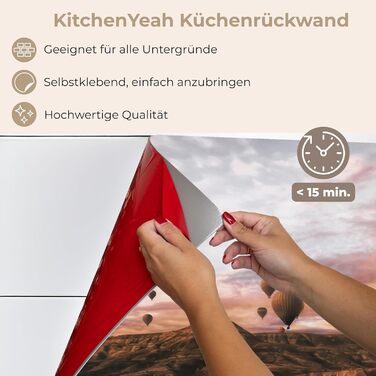 Кухонний фартух 60x80 см Самоклеючий захисний екран для кухні Кухонний фартух Кухонні фасади Кухонні фартухи Кухонна стіна Вода - Пейзаж - (Пейзаж - Повітряна куля, 60 x 80 см)