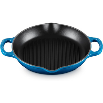 Чавунна сковорода-гриль квадратна 26 см, синій Марсель Signature Le Creuset