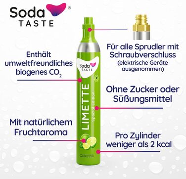 Набор для газирования воды, 4 предмета, классик + лайм, черный Mysoda Woody SodaTASTE