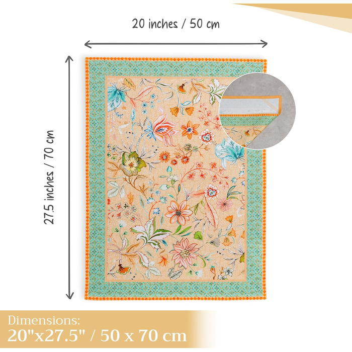 Набір з 3 багатоцільових кухонних рушників Maison d&39 Hermine Rural Christmas, 100 бавовна Барні рушники День подяки/Різдво (50 см x 70 см) (11 - Розкішний лофт - Персиковий)
