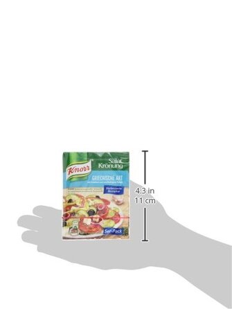Заправка для салату Knorr у грецькому стилі для смачної заправки для салату з натуральними інгредієнтами* 15 шт. 52 мл