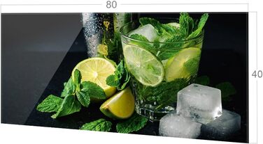 Скляний кухонний фартух 80 х 40 см GRAZDesign