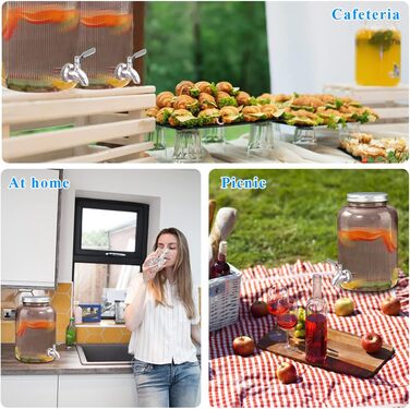 Стеклянный диспенсер для напитков 4 л Berglander