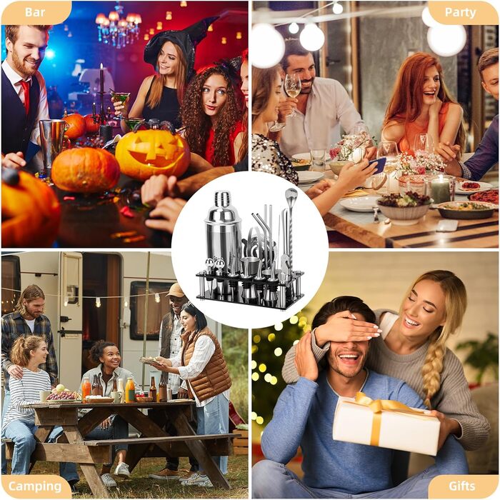 Набор бармена 20 предметов для приготовления коктейлей Cinnani