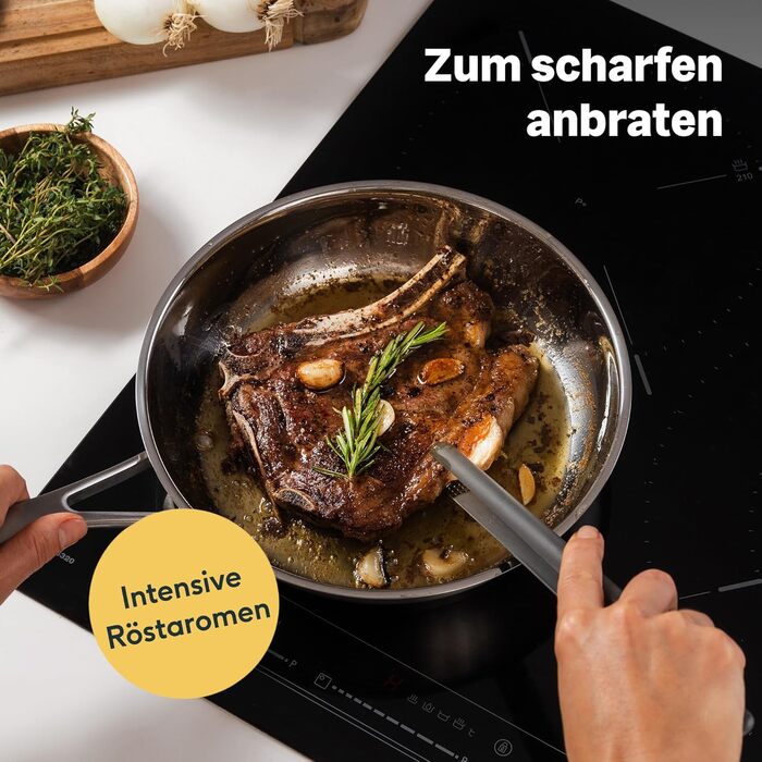 Набір з 6 сковорідок, нержавіюча сталь з покриттям та без покриття Silberthal