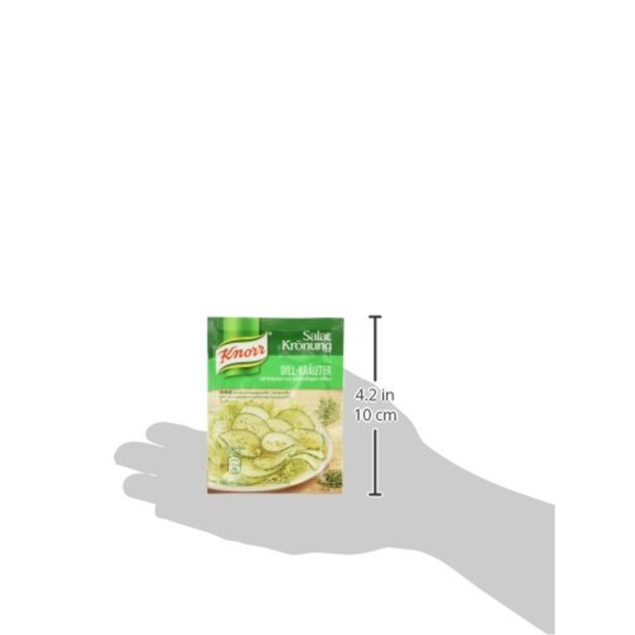 Заправка для салату Knorr з кроповими травами для смачної заправки для салату з натуральними інгредієнтами* 5 x 3 порції 15 кропових трав 9 г (75 упаковок)