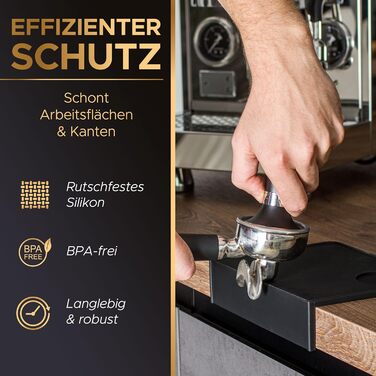 Килимок для трамбування силіконовий, чорний Barista Legends