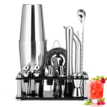 Набор для коктейлей из нержавеющей стали 15 предметов Cinnani