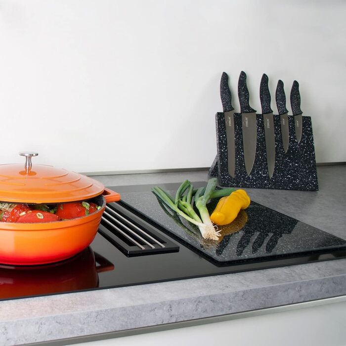 Магнитный ножевой блок с набором из 5 ножей STONELINE