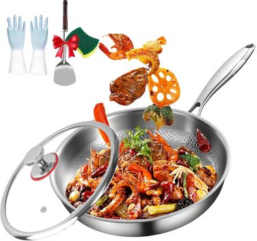 Нова сковорода Tovara Titanium Pro, титанова сковорода з кришкою, антипригарна сковорода, титанова сковорода 28 см для приготування їжі, ідеально підходить для будь-якої плити (з кришкою, 28 см) з кришкою 28 см, 2026