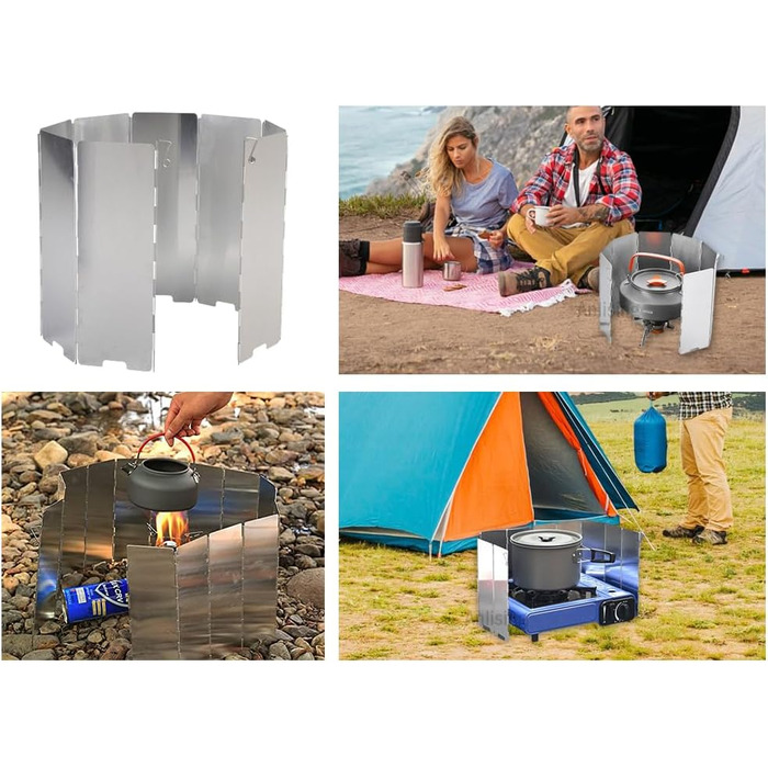 Складаний алюмінієвий вітровий екран для кемпінгових плит Anlising