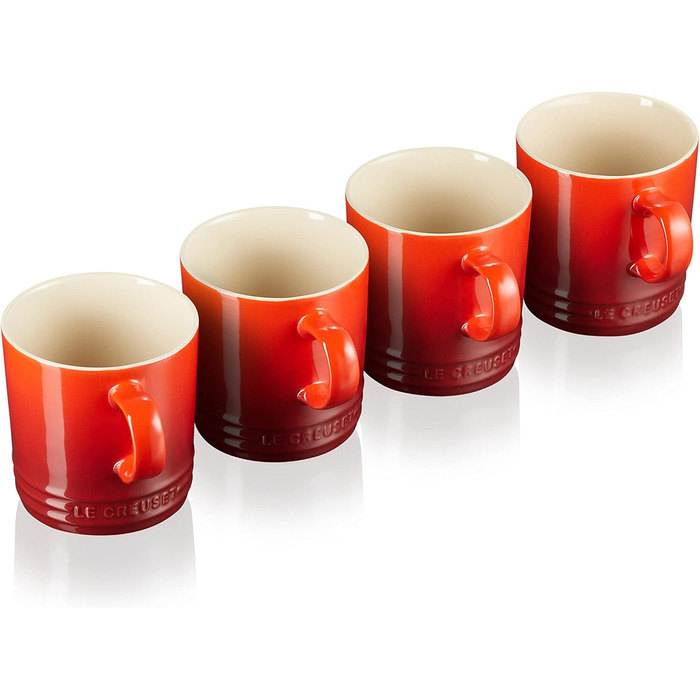 Набор из 4 кружек 350 мл, вишнево-красный Le Creuset