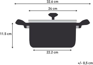 Кастрюля 5 л из нержавеющей стали со стеклянной крышкой 24 см Duetto+ Tefal