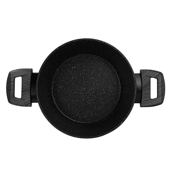Кастрюля Fissman 20x9,5 см/2,5 л ANGELA со стеклянной крышкой алюминий с антипригарным покрытием (14606)