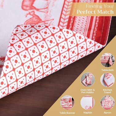 Бавовняні килимки для серветок, набір з 4 шт. , декоративні килимки для серветок, пасхальні килимки, що миються, для свят, вечерь, весни, літа (33 см x 48 см) (25 - Зимова радість), 39Hermine 100