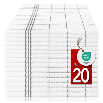 Набір з 20 кухонних рушників 50 x 70 см, чорний Pataya