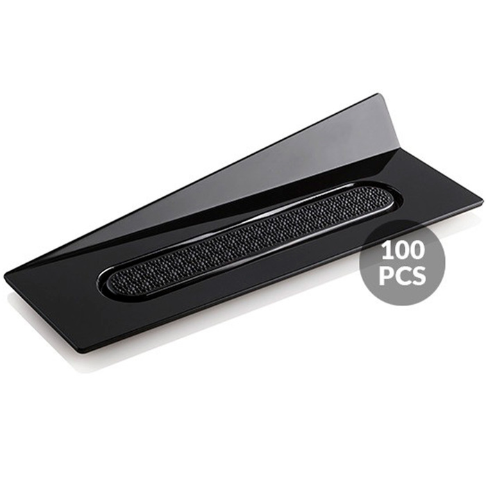 SET 100 BLACK TRAYS - RECTANGLE 140X40 MM Подложка
