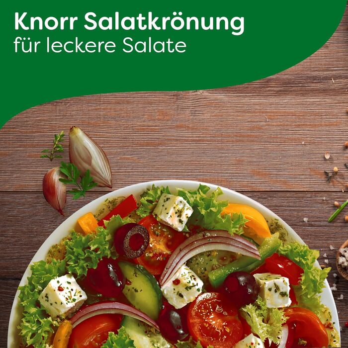 Заправка для салату Knorr у грецькому стилі для смачної заправки для салату з натуральними інгредієнтами* 15 шт. 52 мл