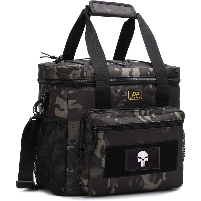 Тактична ланч-сумка для чоловіків 12,3 л чорний камуфляж Bunnychic