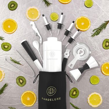 Набір для коктейлів преміум-класу 12 предметів білий BarDeluxe